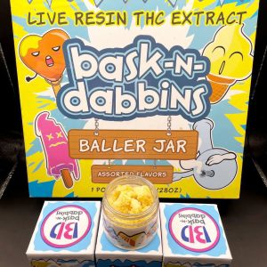 Baskin Dabbins Live Resin THC Extracts Baller Jars