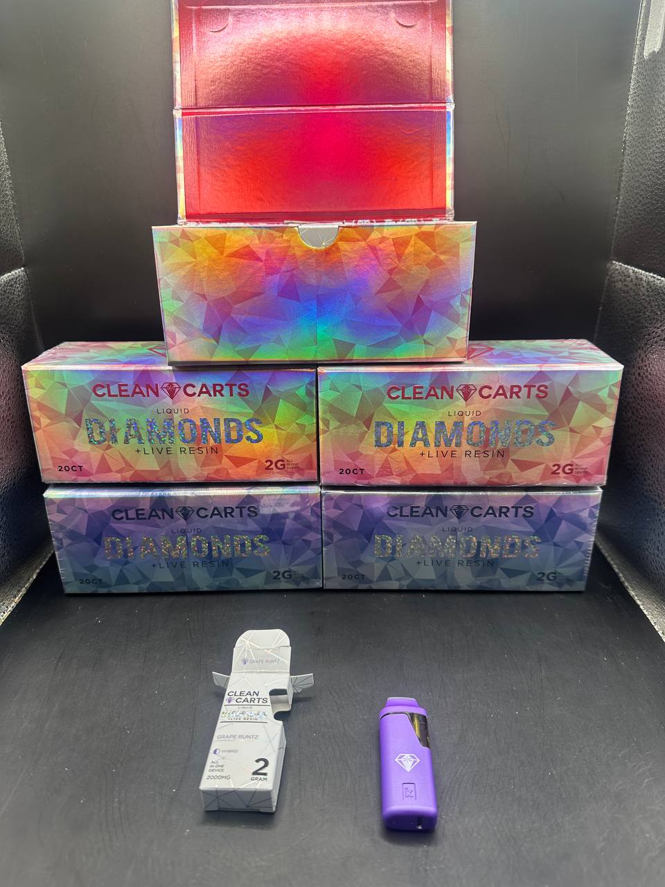 Clean carts Liquid diamond + live resin 2G disposable Cali Exotic Store
