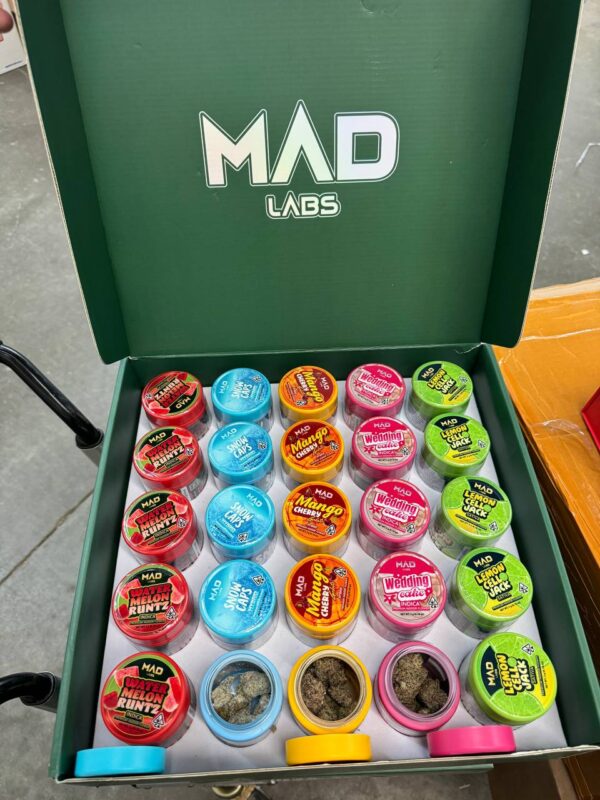 Mad Labs premium flower units 25 jars ( 5g each ) 5 strains per unit